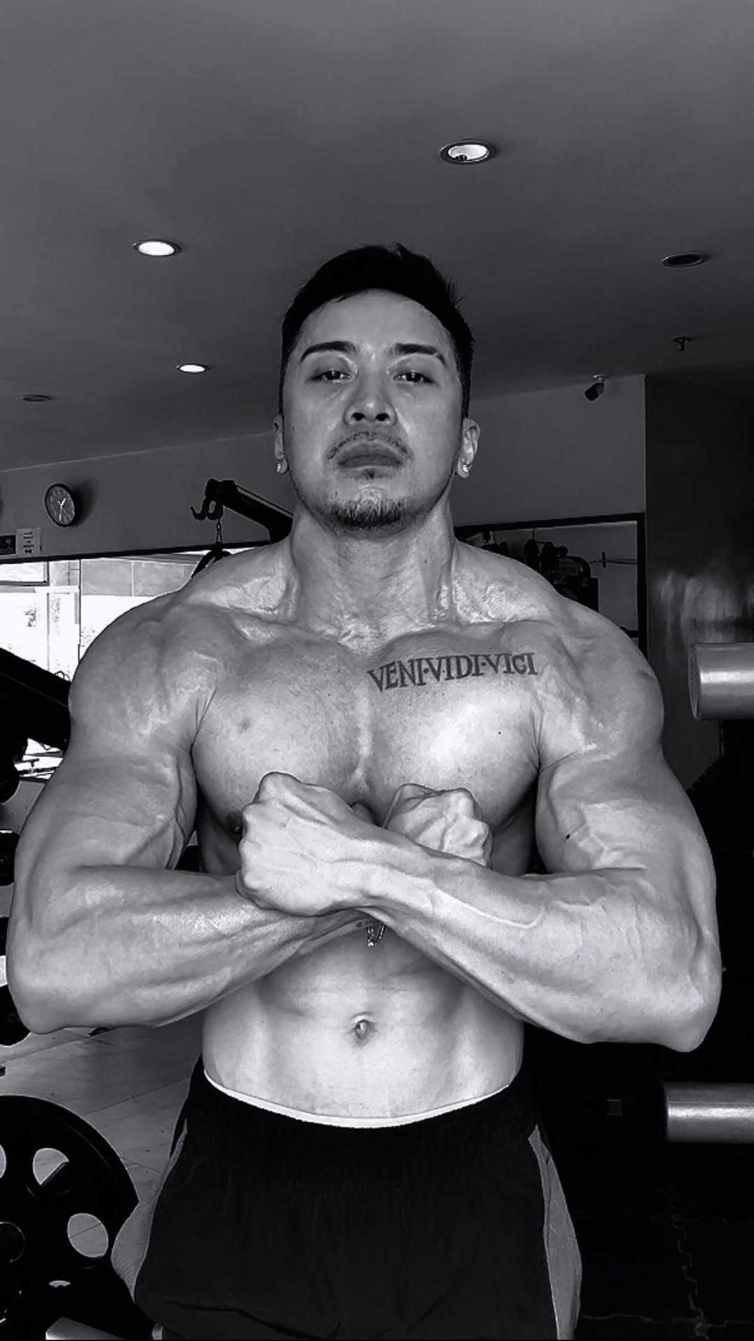 Charlie most-muscular pose
