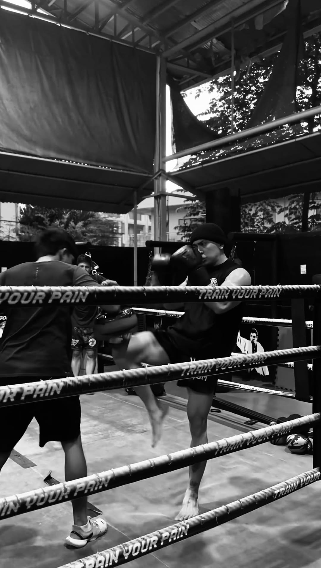 Charlie Muay Thai training
